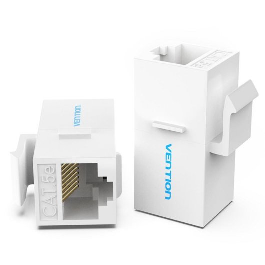 Adaptador RJ45 Vention VDD-B07-W Cat5e UTP Hembra/Hembra Blanco ABS 8P8C