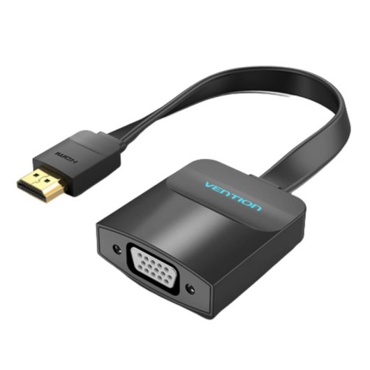 Cable conversor Vention 74345 HDMI macho VGA hembra jack 3.5mm 1080p 0,15m negro