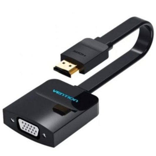 Cable conversor Vention 74345 HDMI macho VGA hembra jack 3.5mm 1080p 0,15m negro