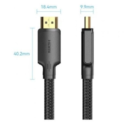 Cable HDMI 2.0 Vention ALLBJ 4K 60Hz 5m trenzado de algodón negro