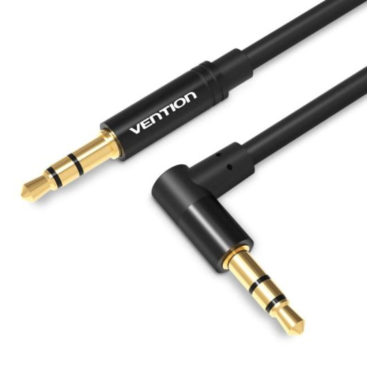 Cable estéreo Vention BAKBG-T Jack 3.5 mm macho-macho 1.5m ángulo recto negro