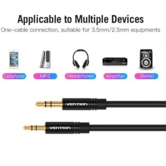 Cavo Stereo Vention BALBD Jack 3.5mm Maschio - Jack 2.5mm Maschio 50cm Nero