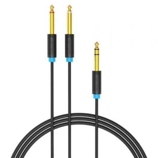 Cavo Stereo Vention BATBH Jack 6.35 Maschio - 2x Jack 6.35 Maschio 2m Nero