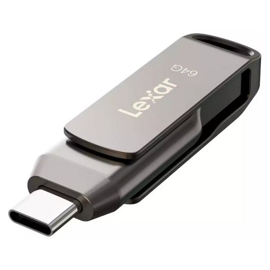 Lexar JumpDrive D400 Unidade USB-C 3.2 64GB Cinzenta