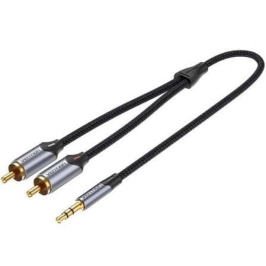 Cable de Audio Vention BCNBK 2x RCA Macho - Jack 3.5 Macho 8m Gris Audio HiFi