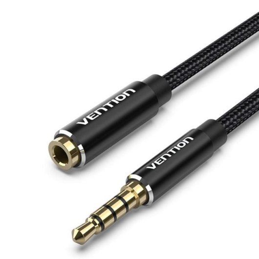 Cable de extensión de audio Vention BHCBG 3.5mm TRRS macho a hembra 1.5m negro