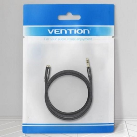 Cable de extensión de audio Vention BHCBG 3.5mm TRRS macho a hembra 1.5m negro
