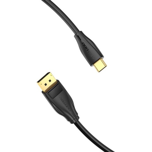 Cable Conversor Vention CGYBF USB-C a DisplayPort 1m 8K@60Hz Negro chapado en oro