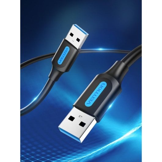 Cabo USB 3.0 Vention CONBG 1.5m USB A Macho Preto Cabo USB 3.0 Vention CONBG 1.5m USB A Macho Preto