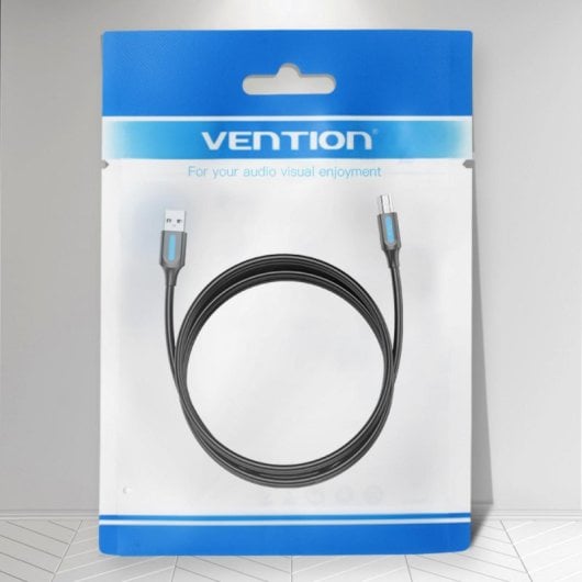 Cable USB Impresora Vention COQBF USB 2.0 Tipo A Macho a B Macho 1m 480Mbps Negro