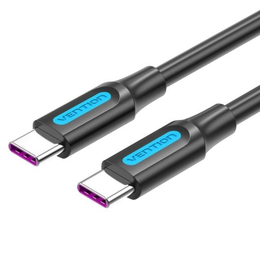 Cable USB 2.0 Vention COTBF USB-C a USB-C 5A 1m Negro 100W 480Mbps