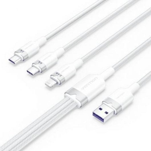 Câble USB 2.0 Vention 3 en 1 1.5m Lightning/USB-C/MicroUSB Haute Vitesse