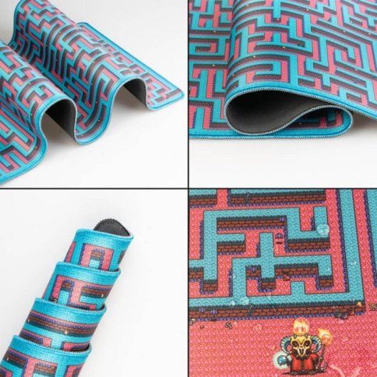 Protector de escritorio textil impermeable alta densidad bordes reforzados base antideslizante