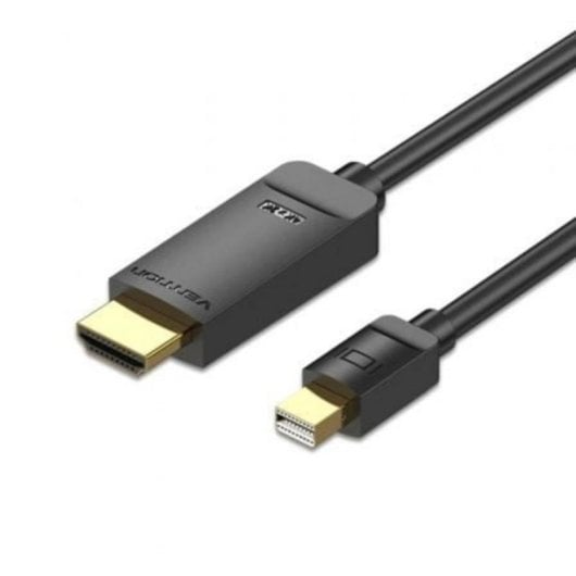 Cable Conversor Vention HAHBG Mini DisplayPort Macho a HDMI Macho 1.5m Negro 4K@30Hz