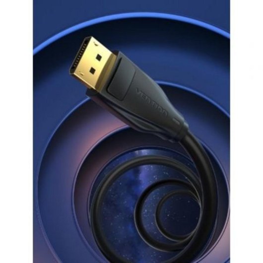 Cable DisplayPort Vention HCDBF 1.4 8K 1m chapado en oro negro