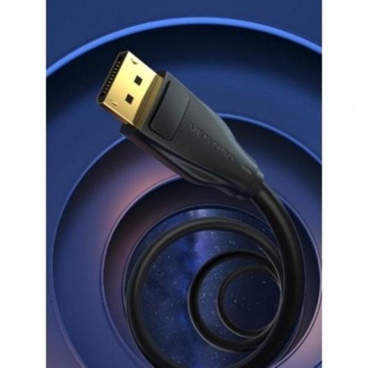 Cable DisplayPort Vention HCDBH 2m 8K@60Hz Macho a Macho chapado en oro negro
