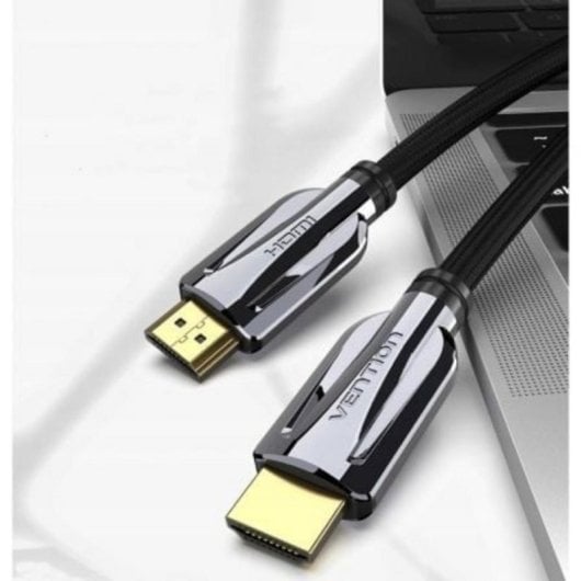 Câble HDMI 2.1 Vention AALBH Chapé en Or 8K/2m/ Gris et Noir