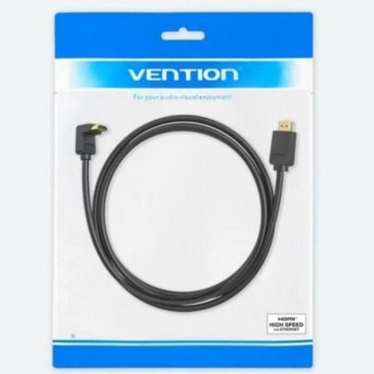 Câble HDMI Vention AAQBF 2.0 4K Acodado 1m Noir HDMI A Masculin - HDMI A Masculin