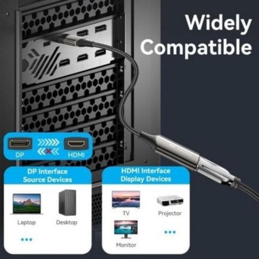 Kabeladapter Vention HFNBC DisplayPort DP1.4 zu HDMI 2.1 8K 25cm Schwarz