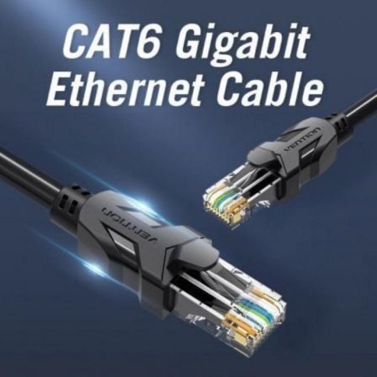 Cavo Rete RJ45 UTP Vention IBEBU CAT6 35m Nero Cavo Rete RJ45 UTP Vention IBEBU CAT6 35m Nero