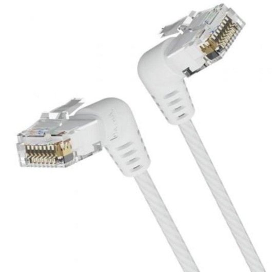 Cable de red Vention IBOWD Cat.6A RJ45 50 cm cabezal rotatorio 360° blanco