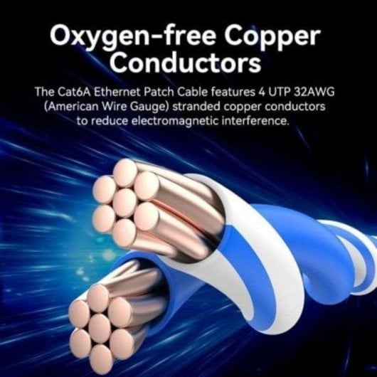 Cable de red Vention IBOWD Cat.6A RJ45 50 cm cabezal rotatorio 360° blanco