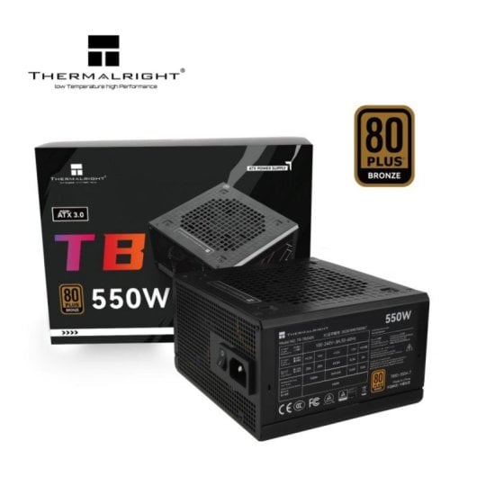 Fuente de alimentación Thermalright TR-TB550S 550W 80 PLUS Bronze ATX 3.0 cables fijos condensadores japoneses