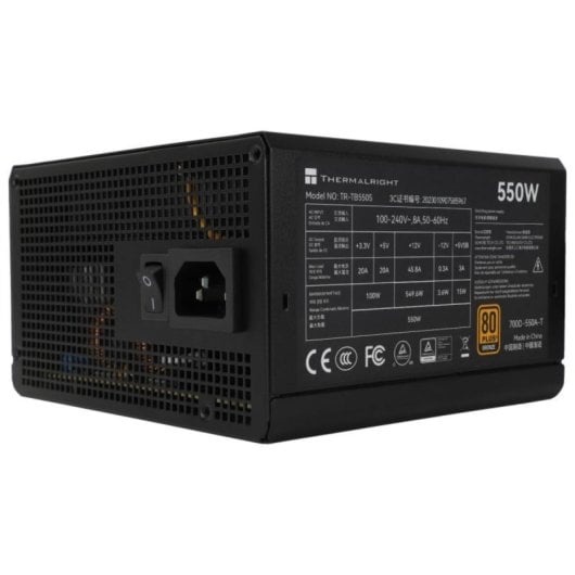 Fuente de alimentación Thermalright TR-TB550S 550W 80 PLUS Bronze ATX 3.0 cables fijos condensadores japoneses