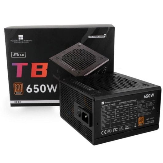 Fuente de alimentación ThermalRight TR-TB650S 650W ATX 3.0 80 PLUS Bronze condensadores japoneses