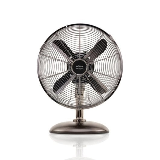 Ventilateur de Bureau Puissant 30 cm 4 Pales 40W Oscillation 3 Vitesses