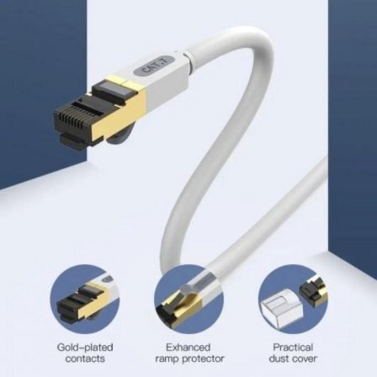 Cavo Rete RJ45 Vention ICDHF Cat7 S/FTP 1m Grigio Cavo Rete RJ45 Vention ICDHF Cat7 S/FTP 1m Grigio