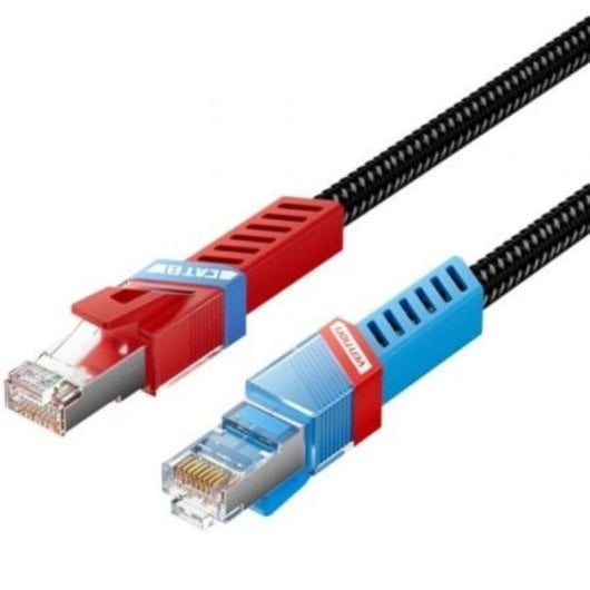 Cable de Red RJ45 Vention IKJBF Cat.8 SFTP 1m Gaming 40Gbps Blindado Negro