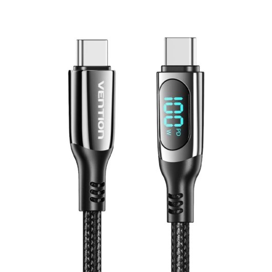 Câble USB 2.0 Vention TAYBAV 5A 100W 1.2m avec écran LED