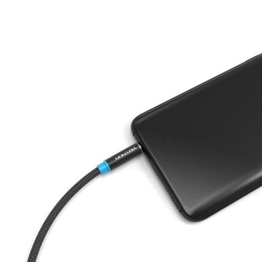 Cavo audio Vention VAB-B06-B050-M 3.5mm stereo 50cm nero con connettori dorati