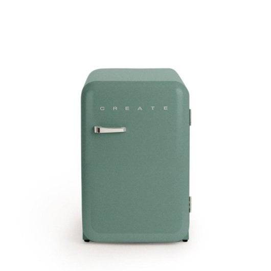 Frigorífico Retro Create R600a compacto 92L/15L Vidrio Templado ECO Estilo Vintage Sage/Plata