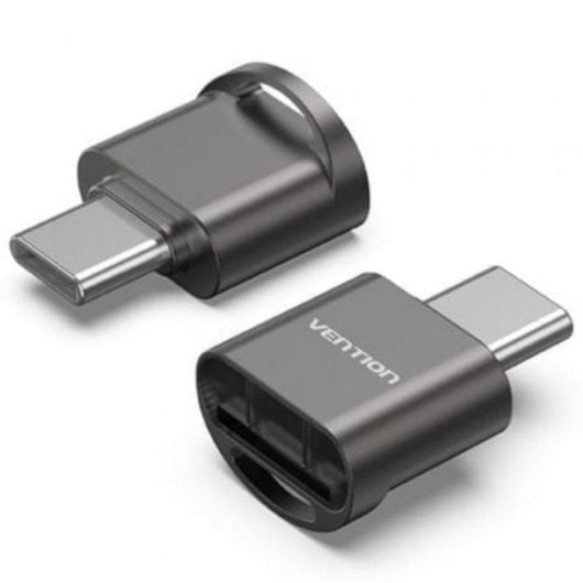 Lector de Tarjetas Vention CLMH0 USB 2.0 Tipo-C Galvanoplastia Níquel Gris