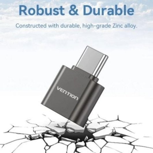 Lector de Tarjetas Vention CLMH0 USB 2.0 Tipo-C Galvanoplastia Níquel Gris