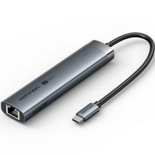 Docking USB-C Vention TGNHB 6en1 HDMI 4K@60Hz RJ45 1Gbps USB 3.2 Gen1 PD 100W