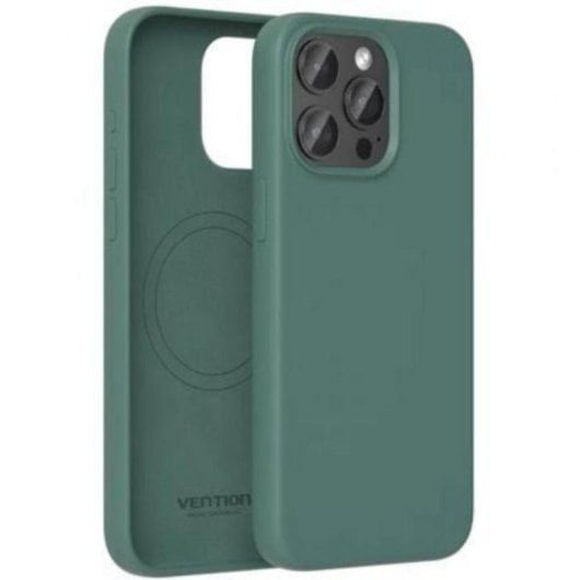 Funda silicona líquida Vention KUFG0-40 MagSafe compatible iPhone 15 Pro Max Verde