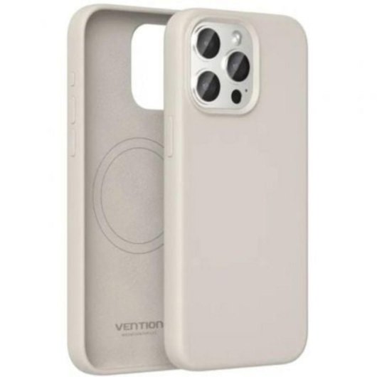 Funda silicona Vention KUFM0-30 MagSafe compatible iPhone 15 Pro gris grava