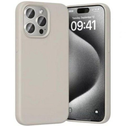 Funda silicona Vention KUFM0-30 MagSafe compatible iPhone 15 Pro gris grava