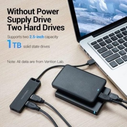 Hub USB Vention 4 puertos 480Mbps modelo CHMBD cable 50cm carga rápida