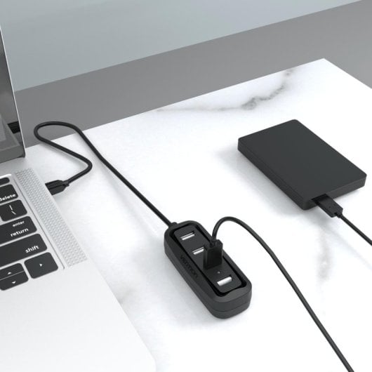 Hub USB Vention 4 puertos 480Mbps VAS-J43-B050 50cm ABS USB 2.0 negro