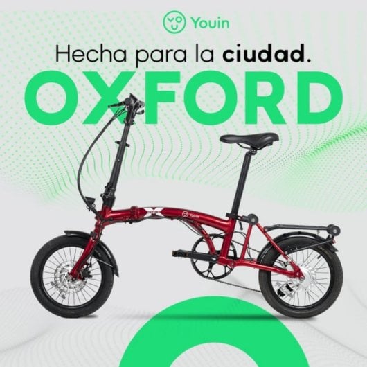 Bicicleta Eléctrica YOUIN Oxford BK0600 250W 8V Plegable Batería hasta 40 km 16" Aluminio
