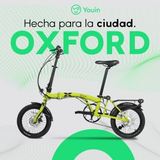 Bicicleta eléctrica YOUIN Oxford BK0600 plegable aluminio 250W 8V 16" batería extraíble