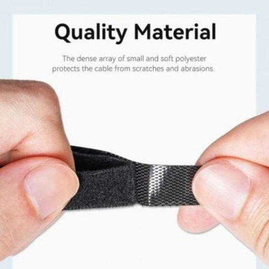 Tira organizadora de cables Vention KAOB0-10 18cm Pack de 10 negro poliéster nilón