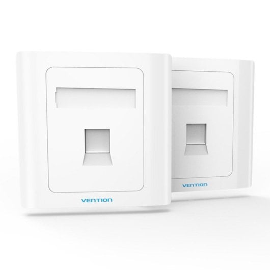 Piastra a muro Vention IFCW0 4 porte RJ45 ABS Bianco 86x86x8mm
