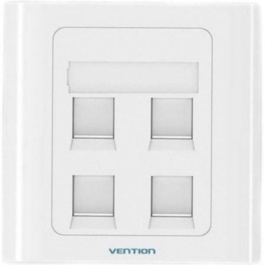 Piastra a muro Vention IFCW0 4 porte RJ45 ABS Bianco 86x86x8mm