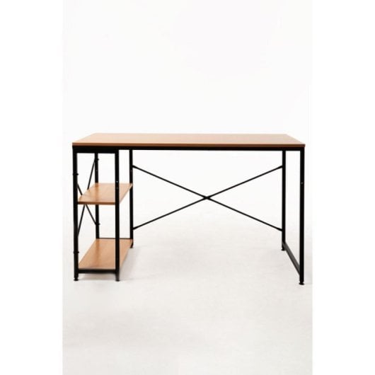 Escritorio Notis Compacto Minimalista con Almacenamiento Integrado Montaje Fácil Madera Resistente