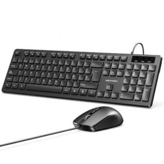 Teclado Vention KTCB0-ES de membrana Layout ES com rato óptico 1200 DPI USB-A
